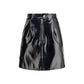 Fiorucci Black Cotton Mini Skirt