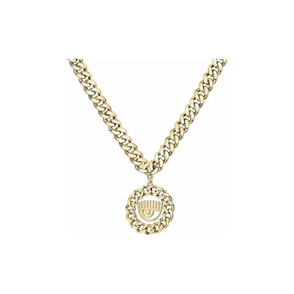 Chiara Ferragni Gold Stainless Steel Necklace