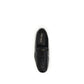 Prada Black Calf Leather Bos Taurus Slip-On Loafers