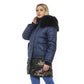 Mr&Mrs Italy Blue Poly Parka with Hood for Women