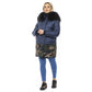 Mr&Mrs Italy Blue Poly Parka with Hood for Women