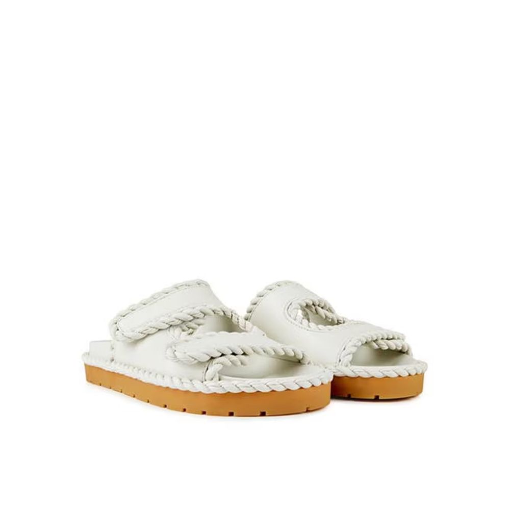 Bottega Veneta White Lamb Leather Sandals