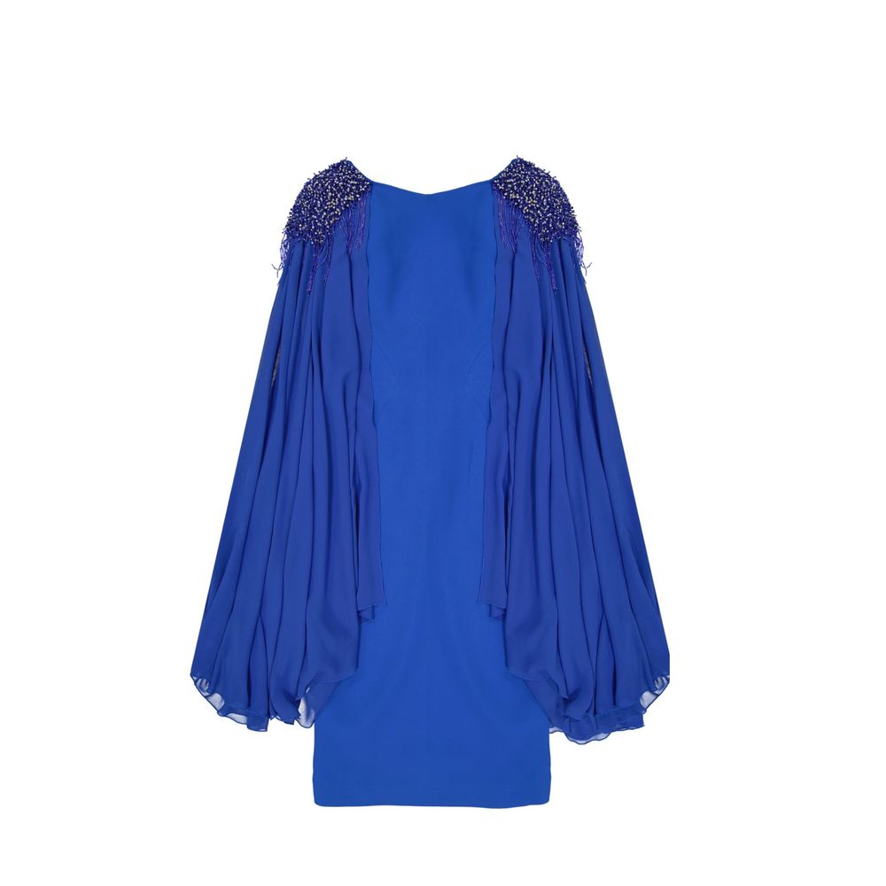 IVAN MONTESI Blue Acetate Cocktail Dress