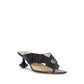 Loewe Black Lamb Leather Flat Sandals