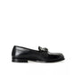 Valentino Garavani Black Leather Slip-On Loafers
