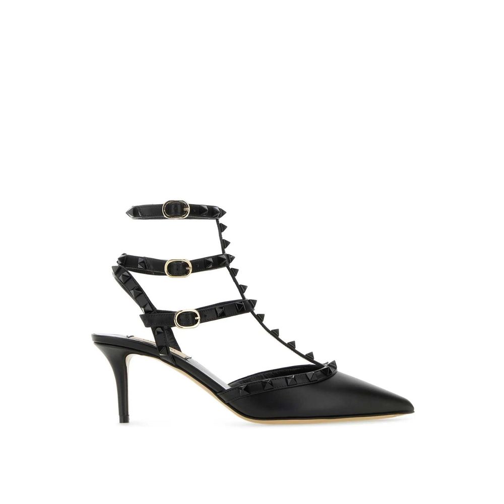 Valentino Garavani Black Calfskin High Heel Pumps