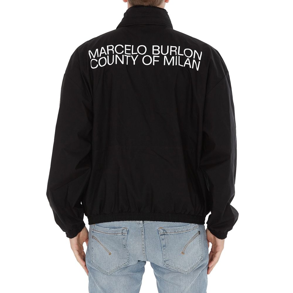 Marcelo Burlon Black Cotton Bomber