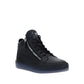 Giuseppe Zanotti Black Calfskin High Top Sneakers