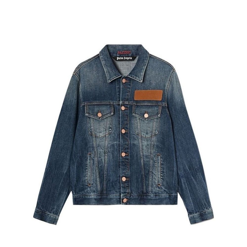 Palm Angels Blue Cotton Denim Jacket