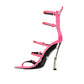 Versace Multicolor Silk Stiletto Heel Sandals