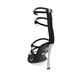 Versace Black Calfskin Stiletto Heel Sandals