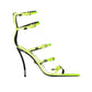 Versace Bicolor Silk Stiletto Heel Sandals