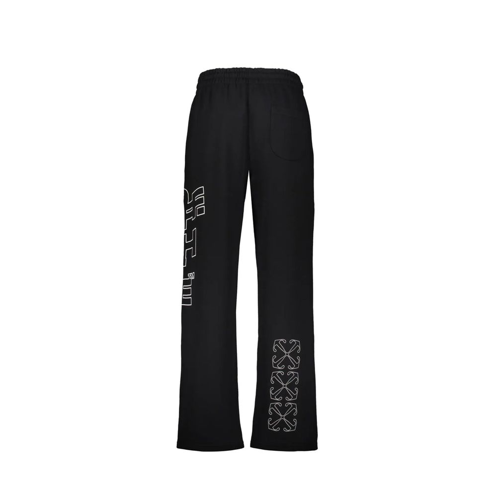 Off-White Black Cotton Joggers (Workout Pants)