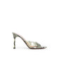 Amina Muaddi Bicolor Pvc Stiletto Heel Sandals