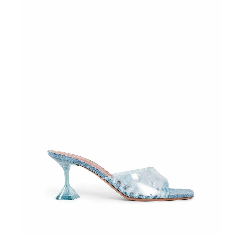 Amina Muaddi Blue Pvc Mules