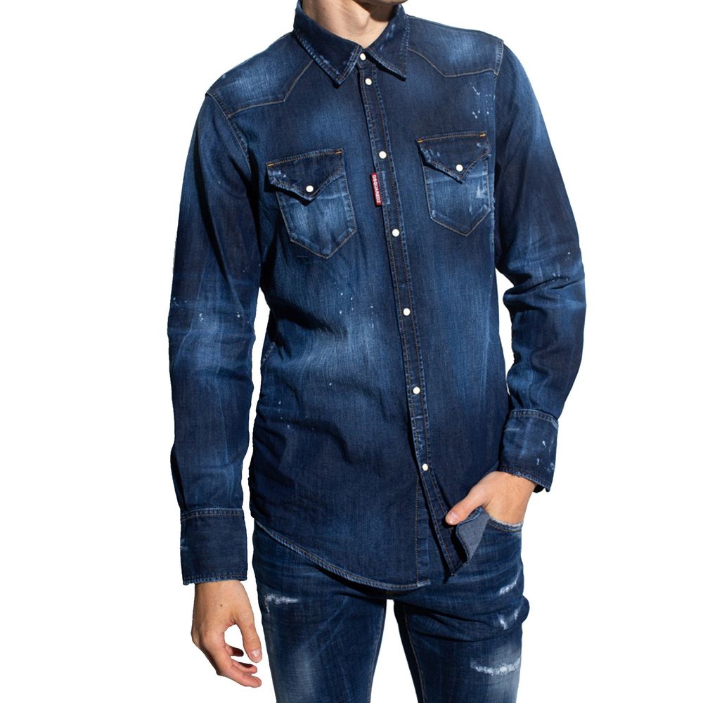 Dsquared² Blue Denim Shirt