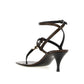 Saint Laurent Brown Calfskin Flat Sandals