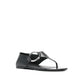 Saint Laurent Black Calfskin Flat Sandals