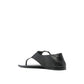 Saint Laurent Black Calfskin Flat Sandals