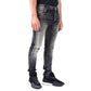 Balmain Black Cotton Skinny Jeans