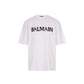 Balmain White Cotton T-Shirt