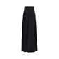 Valentino Black Silk Long Skirt