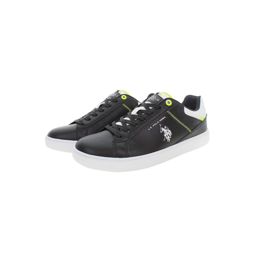 U.S. POLO ASSN. Black Polyester Low Top Sneakers
