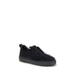 Santoni Black Calf Leather Bos Taurus Low Top Sneakers
