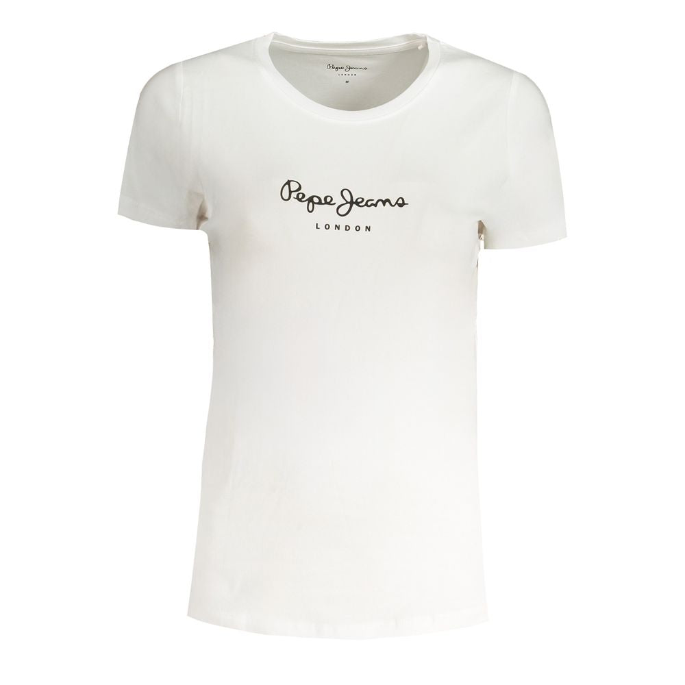 Pepe Jeans Bianco Cotton Women T-Shirt
