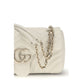 Gucci White Calf Leather Bos Taurus Shoulder Bag