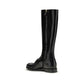 Prada Black Calf Leather Bos Taurus Flat Boots