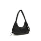 Ganni Black Recycled Leather Shoulder Bag