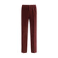 Fendi Bordeaux Cotton Casual Pants