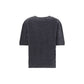 Lisa Yang Grey Cashmere Short Sleeve Sweater