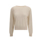 Lisa Yang Cream Fleece Wool Sweatshirt