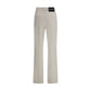 Balmain White Cotton Straight-Leg Jeans