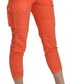 CYCLE Cotton Orange High Waist Skinny Cropped Trouser Pants