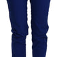 CYCLE Cotton Royal Blue High Waist Skinny Cropped Trouser Pants
