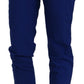 CYCLE Cotton Royal Blue High Waist Skinny Cropped Trouser Pants