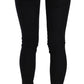 Costume National Black Low Waist Zipper Leg Skinny Denim Jeans
