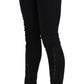 Costume National Black Low Waist Zipper Leg Skinny Denim Jeans