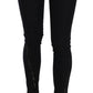 Costume National Black Low Waist Zipper Leg Skinny Denim Jeans