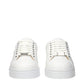 Philipp Plein White Leather Low Top Sneakers
