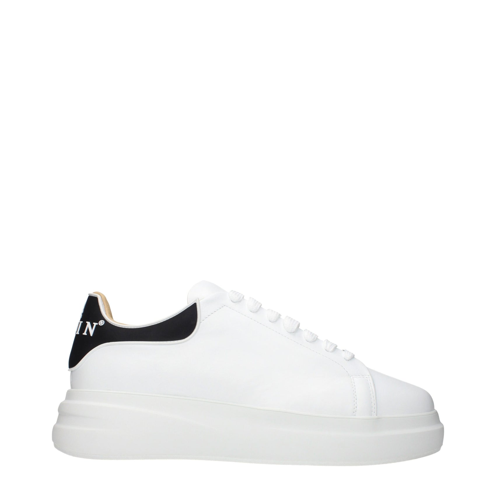 Philipp Plein White Leather Low Top Sneakers