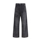 Diesel Black Cotton Relaxed Fit Jeans