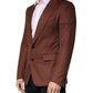 Dolce & Gabbana Brown Cashmere Single Breasted Jacket Blazer
