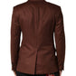 Dolce & Gabbana Brown Cashmere Single Breasted Jacket Blazer