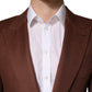 Dolce & Gabbana Brown Cashmere Single Breasted Jacket Blazer