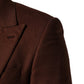 Dolce & Gabbana Brown Cashmere Single Breasted Jacket Blazer