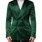 Dolce & Gabbana Green Satin Double Breasted Jacket Blazer